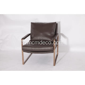 Chaise longue en acier inoxydable Zara moderne